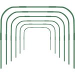 6 x Pflanztunnel, 86 x 110 cm Gartenreifen für Reihenabdeckung, Rostfreier Stahl Tunnelbögen mit Kunststoffbeschichtung, Gewächshaus-Reifen für Pflanzenabdeckung, Durchmesser 11 mm  